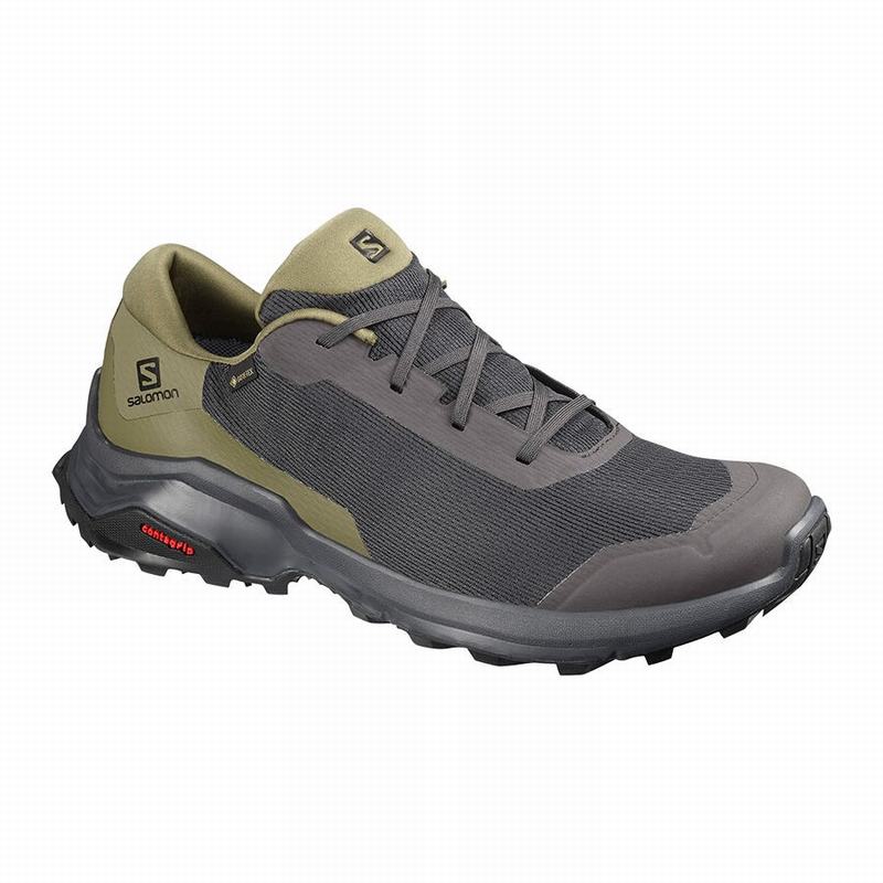 Salomon X REVEAL GORE-TEX Zapatillas Trekking Hombre - Gris Oscuro / Verde Oliva - Colombia (45932-I